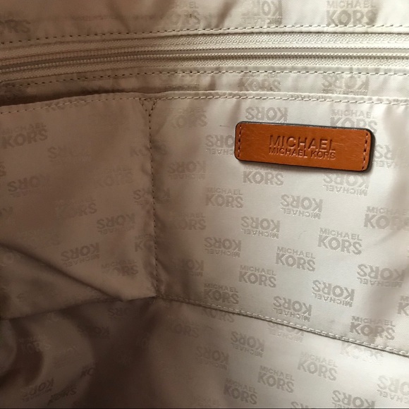 Michael Kors Blue & White Canvas Tote - Picture 7 of 8